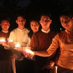 Chatrium team with candle